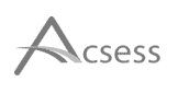 Grey logo of Acsess